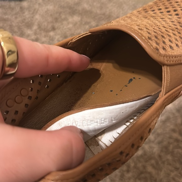 Tory Burch Perforated Suede Slip On Shoes Brown - Picture 11 of 13